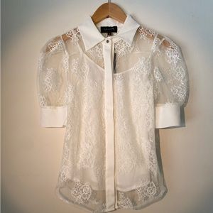 Gracia Sheer Lace Blouse